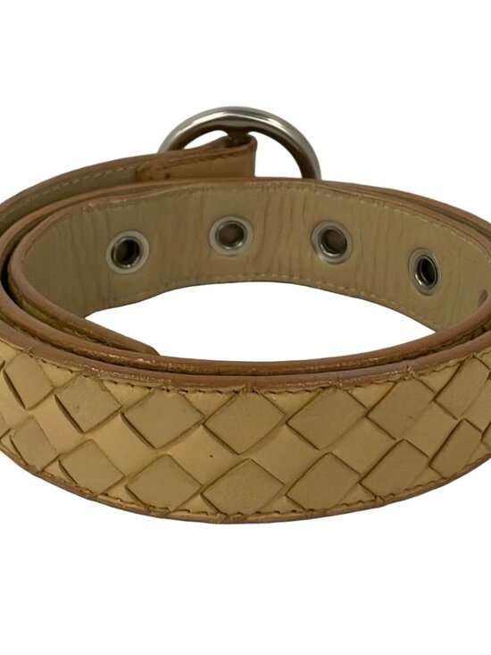 BOTTEGA VENETA Beige Leather Belt